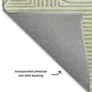 Luxury Washable Indoor/Outdoor The Reserve Aloe 2\'6\" x 3\'10\" Rug
