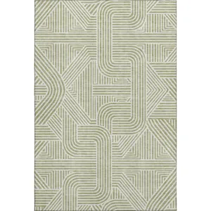 Luxury Washable Indoor/Outdoor The Reserve Aloe 2\'6\" x 3\'10\" Rug