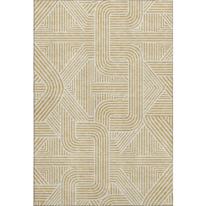 Luxury Washable Indoor/Outdoor The Reserve Gold Rug