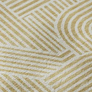 Luxury Washable Indoor/Outdoor The Reserve Gold 2\'6\" x 3\'10\" Rug