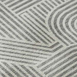 Luxury Washable Indoor/Outdoor The Reserve Gray 5\' x 7\'6\" Rug