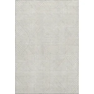 Luxury Washable Indoor/Outdoor The Reserve Linen 9\' x 12\' Rug