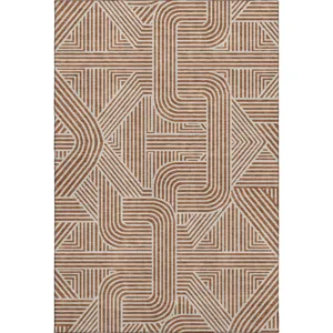 Luxury Washable Indoor/Outdoor The Reserve Paprika 10\' x 14\' Rug
