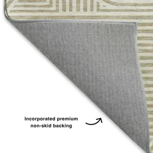 Luxury Washable Indoor/Outdoor The Reserve Putty 10\' x 14\' Rug