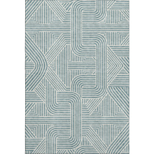 Luxury Washable Indoor/Outdoor The Reserve Teal Rug