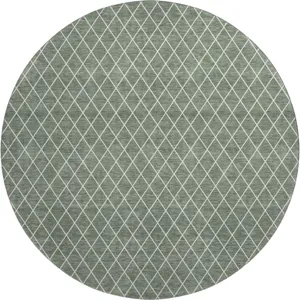 Luxury Washable Indoor/Outdoor The Reserve Basil 8\' x 8\' Round Rug
