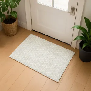 Luxury Washable Indoor/Outdoor The Reserve Beige 1\'8\" x 2\'6\" Rug