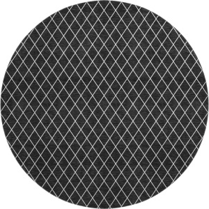 Luxury Washable Indoor/Outdoor The Reserve Black 8' x 8' Round Rug