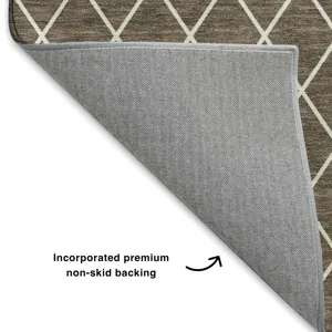Luxury Washable Indoor/Outdoor The Reserve Brown 3\' x 5\' Rug
