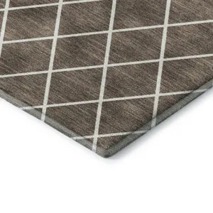 Luxury Washable Indoor/Outdoor The Reserve Brown 3\' x 5\' Rug
