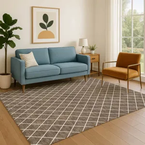 Luxury Washable Indoor/Outdoor The Reserve Brown 3\' x 5\' Rug