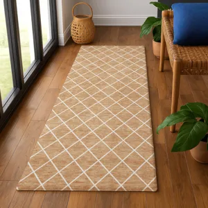 Luxury Washable Indoor/Outdoor The Reserve Copper 2\'3\" x 7\'6\" Runner Rug