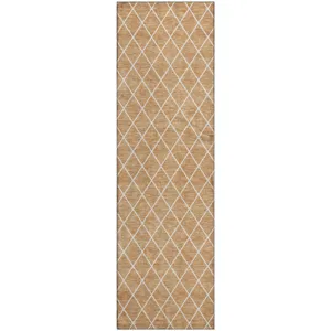 Luxury Washable Indoor/Outdoor The Reserve Copper 2\'3\" x 7\'6\" Runner Rug