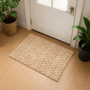 Luxury Washable Indoor/Outdoor The Reserve Copper 1\'8\" x 2\'6\" Rug