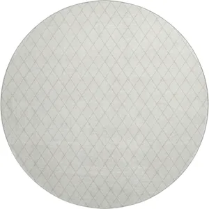 Luxury Washable Indoor/Outdoor The Reserve Ivory 8\' x 8\' Round Rug