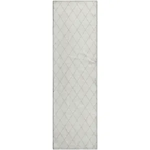 Luxury Washable Indoor/Outdoor The Reserve Ivory 2\'3\" x 7\'6\" Runner Rug