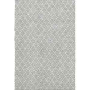 Luxury Washable Indoor/Outdoor The Reserve Silver 9\' x 12\' Rug