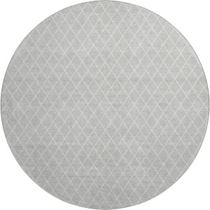 Luxury Washable Indoor/Outdoor The Reserve Silver 8' x 8' Round Rug