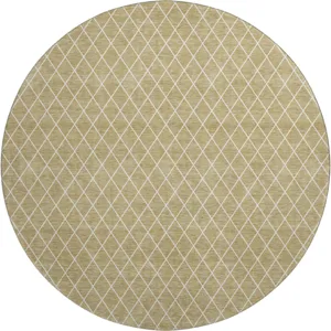 Luxury Washable Indoor/Outdoor The Reserve Walnut 8\' x 8\' Round Rug