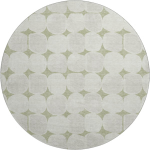 Luxury Washable Indoor/Outdoor The Reserve Aloe 8' x 8' Round Rug