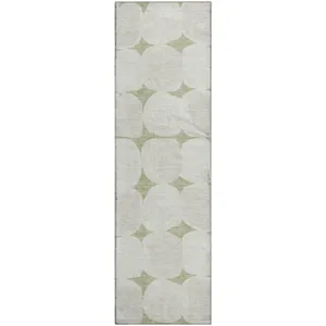 Luxury Washable Indoor/Outdoor The Reserve Aloe 2\'3\" x 7\'6\" Runner Rug