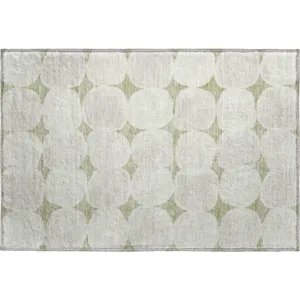 Luxury Washable Indoor/Outdoor The Reserve Aloe 1\'8\" x 2\'6\" Rug