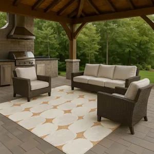 Luxury Washable Indoor/Outdoor The Reserve Copper 3\' x 5\' Rug