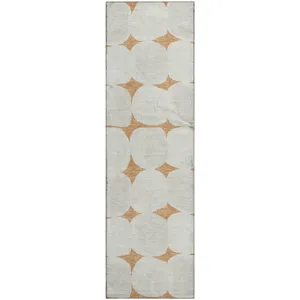 Luxury Washable Indoor/Outdoor The Reserve Copper 2\'3\" x 7\'6\" Runner Rug