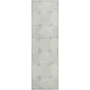 Luxury Washable Indoor/Outdoor The Reserve Gray 2\'3\" x 7\'6\" Runner Rug