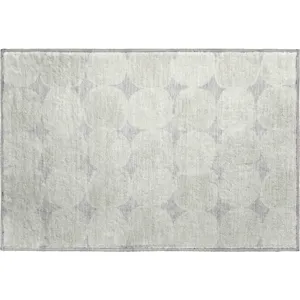 Luxury Washable Indoor/Outdoor The Reserve Gray 1\'8\" x 2\'6\" Rug