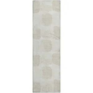 Luxury Washable Indoor/Outdoor The Reserve Ivory 2\'3\" x 7\'6\" Runner Rug