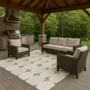 Luxury Washable Indoor/Outdoor The Reserve Taupe 10\' x 14\' Rug