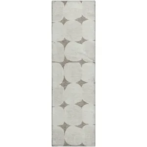 Luxury Washable Indoor/Outdoor The Reserve Taupe 2\'3\" x 7\'6\" Runner Rug