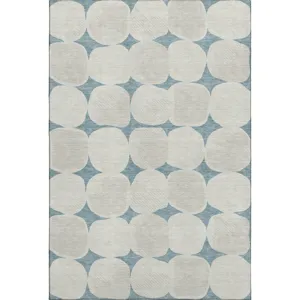Luxury Washable Indoor/Outdoor The Reserve Teal 3\' x 5\' Rug