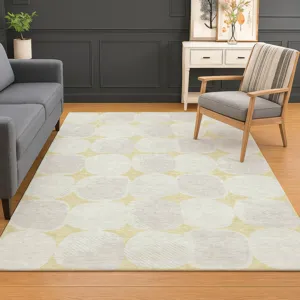 Luxury Washable Indoor/Outdoor The Reserve Wheat 5\' x 7\'6\" Rug