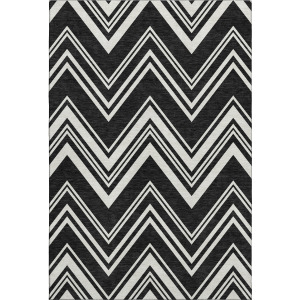 Luxury Washable Indoor/Outdoor The Reserve Black Rug