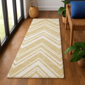 Luxury Washable Indoor/Outdoor The Reserve Honey 2\'3\" x 7\'6\" Runner Rug