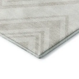 Luxury Washable Indoor/Outdoor The Reserve Ivory 8\' x 8\' Round Rug