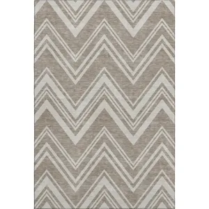 Luxury Washable Indoor/Outdoor The Reserve Khaki 3\' x 5\' Rug