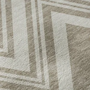 Luxury Washable Indoor/Outdoor The Reserve Khaki 3\' x 5\' Rug