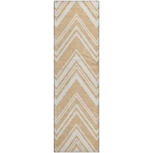 Luxury Washable Indoor/Outdoor The Reserve Peach 2\'3\" x 7\'6\" Runner Rug
