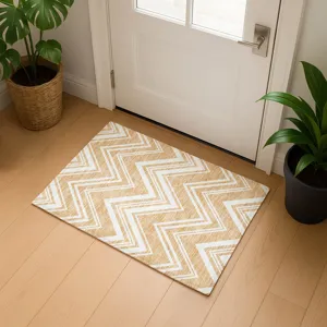 Luxury Washable Indoor/Outdoor The Reserve Peach 1\'8\" x 2\'6\" Rug