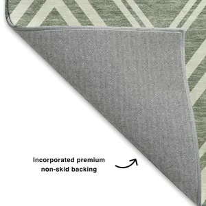 Luxury Washable Indoor/Outdoor The Reserve Sage 3\' x 5\' Rug