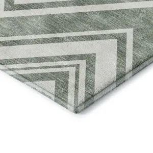 Luxury Washable Indoor/Outdoor The Reserve Sage 3\' x 5\' Rug