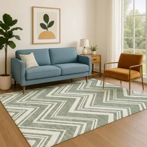 Luxury Washable Indoor/Outdoor The Reserve Sage 3\' x 5\' Rug