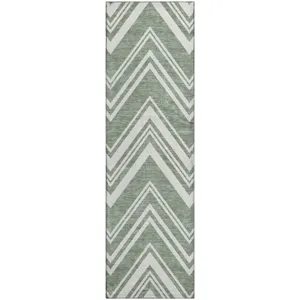 Luxury Washable Indoor/Outdoor The Reserve Sage 2\'3\" x 7\'6\" Runner Rug