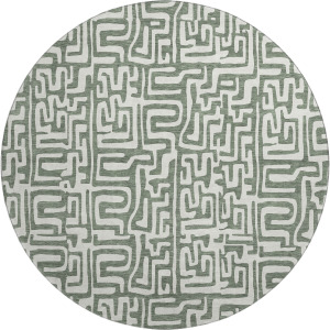 Luxury Washable Indoor/Outdoor The Reserve Basil 8' x 8' Round Rug