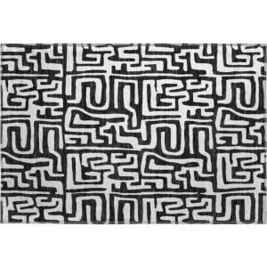 Luxury Washable Indoor/Outdoor The Reserve Black Rug