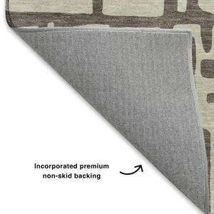 Luxury Washable Indoor/Outdoor The Reserve Chocolate 10\' x 14\' Rug