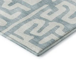 Luxury Washable Indoor/Outdoor The Reserve Denim 8\' x 10\' Rug